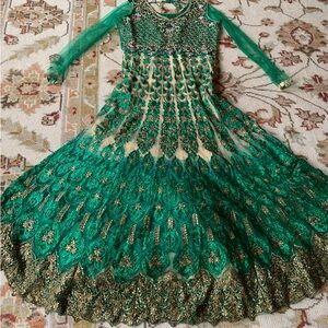 Green Bollywood Bridal Anarkali